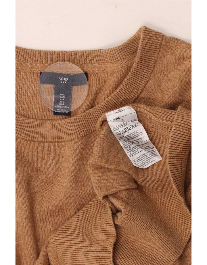 Gap - Jersey de cuello redondo para hombre, talla grande, algodón marrón