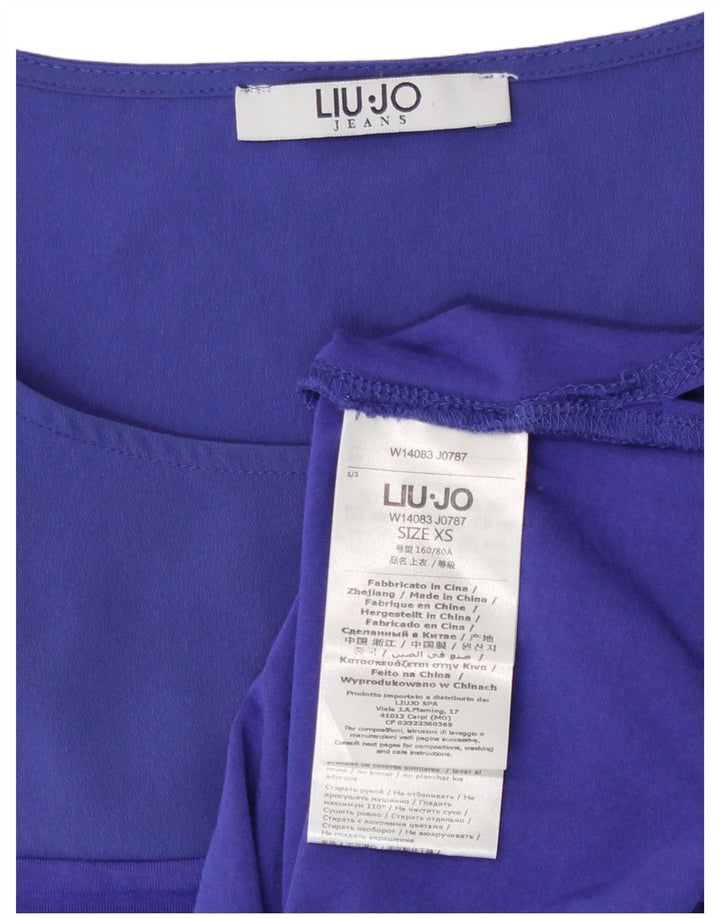 Liu Jo - Camiseta sin mangas para mujer, talla 6, XS, viscosa azul
