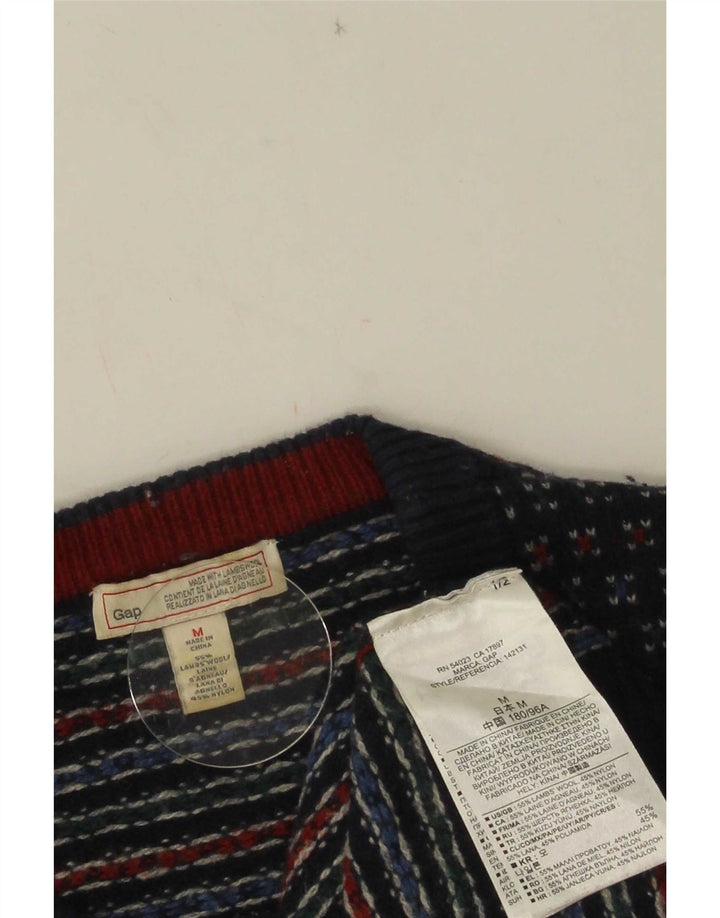 Gap Jersey De Cuello Redondo Para Hombre De Lana Moteada Azul Marino Medio