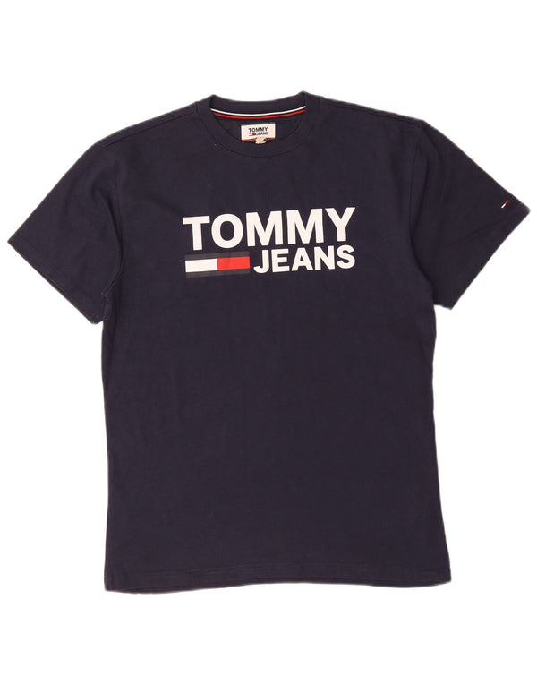Tommy Hilfiger Camiseta gráfica para hombre Top Medium Azul marino Algodón