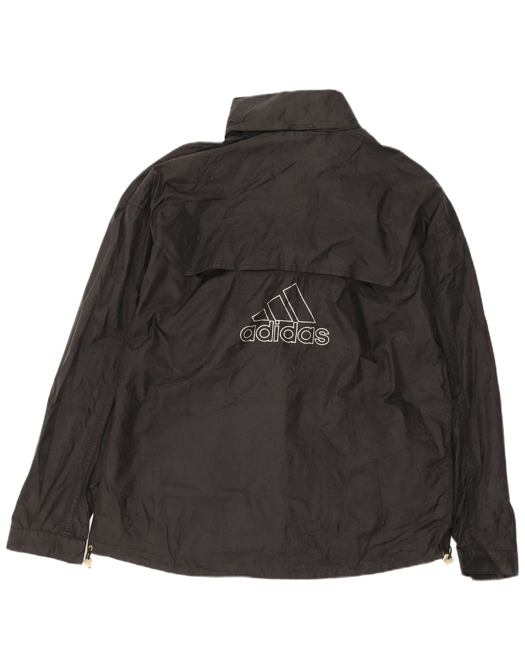 Adidas - Chaqueta impermeable gráfica para hombre, talla 42/44, color negro