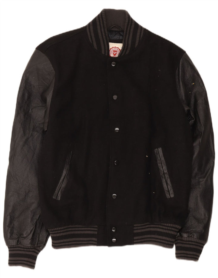 Franklin Marshall Chaqueta universitaria para hombre UK 38 Medium Black Colourblock