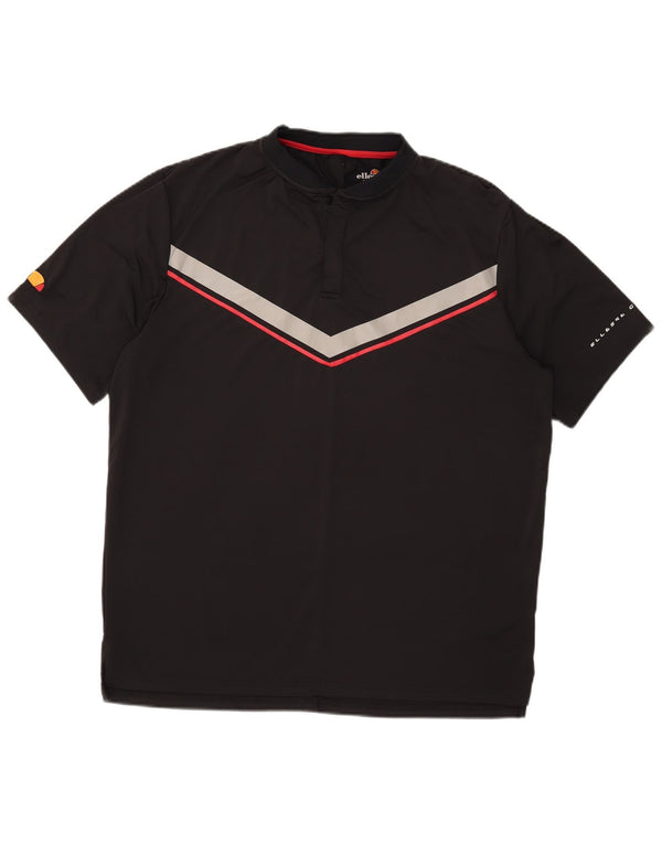 Polo Ellesse para hombre 2XL Poliéster color block negro