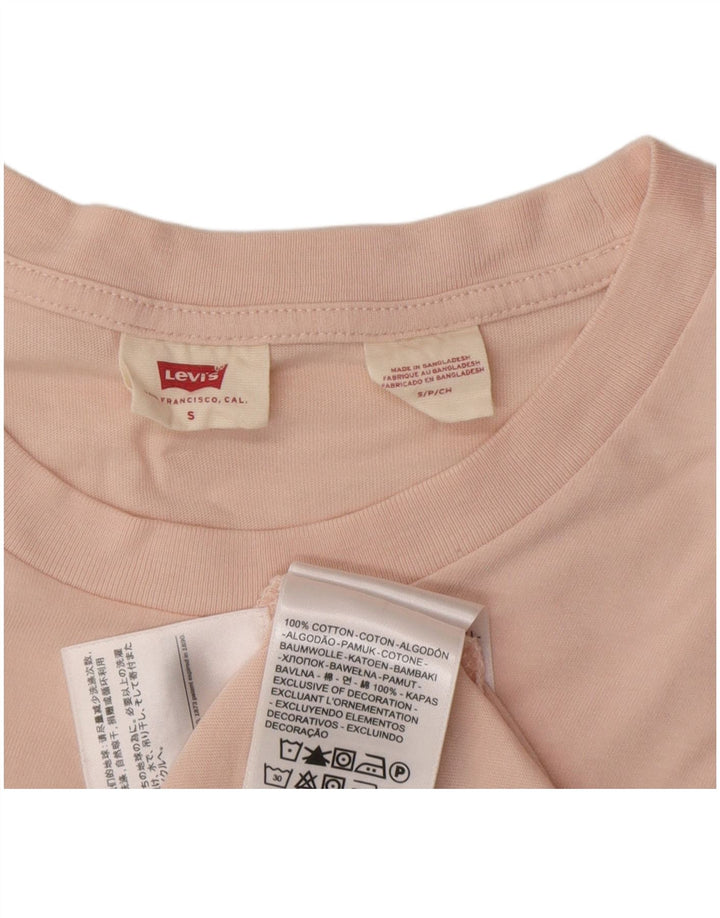 Levi's Camiseta para mujer Top UK 10 Small Pink Cotton