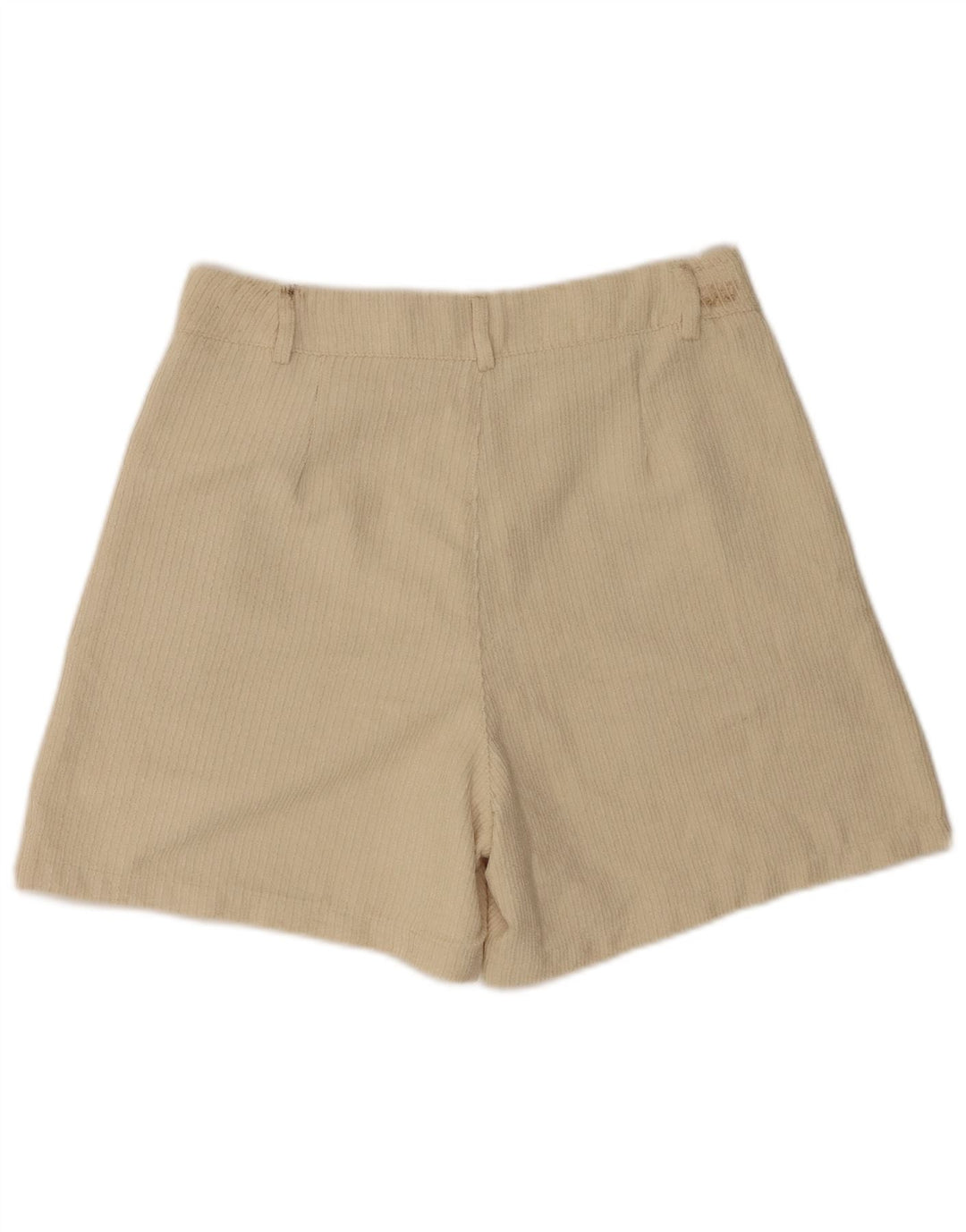 Benetton Pantalones Cortos De Pana Para Mujer UK 42 Medium W28 Poliéster Beige