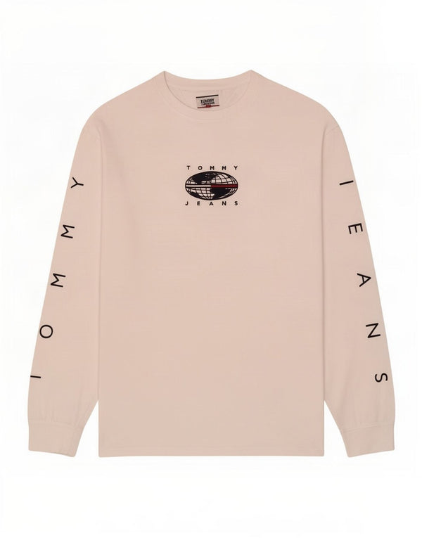 Tommy Hilfiger Top gráfico de manga larga para hombre XL Algodón blanco