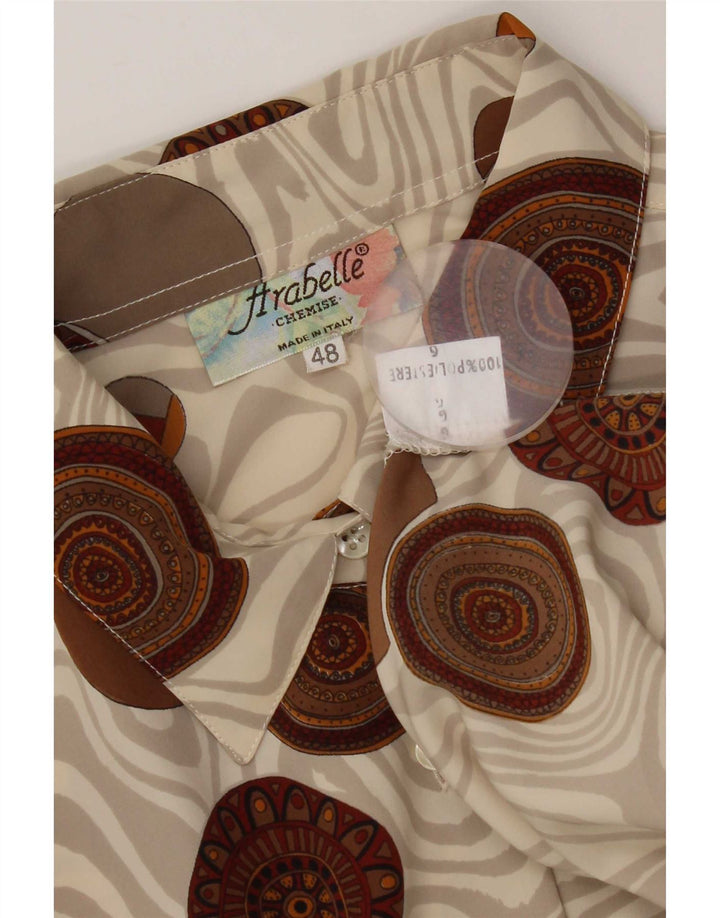 Blusa vintage para mujer IT 48 XL Poliéster geométrico multicolor