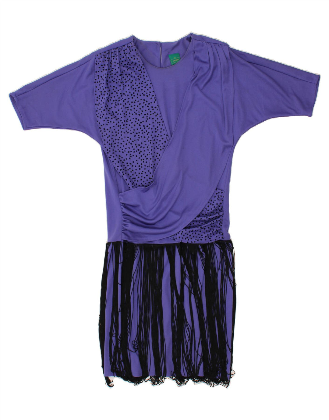 CANDA Womens 1/2 Sleeve Drop Waist Dress EU 40 Medium Purple Polyester Vintage Canda and Second-Hand Canda from Messina Hembry 