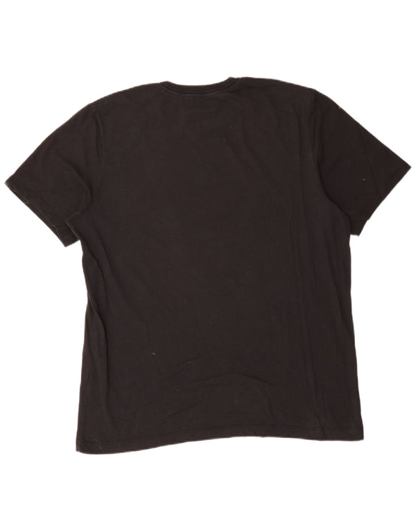 Nike Mens Dri Fit Graphic T-Shirt Top Large Black Cotton