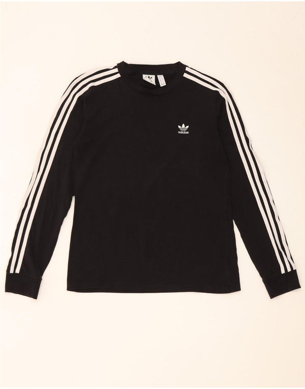 Adidas Camiseta de manga larga para mujer UK 12 Medium Black Cotton