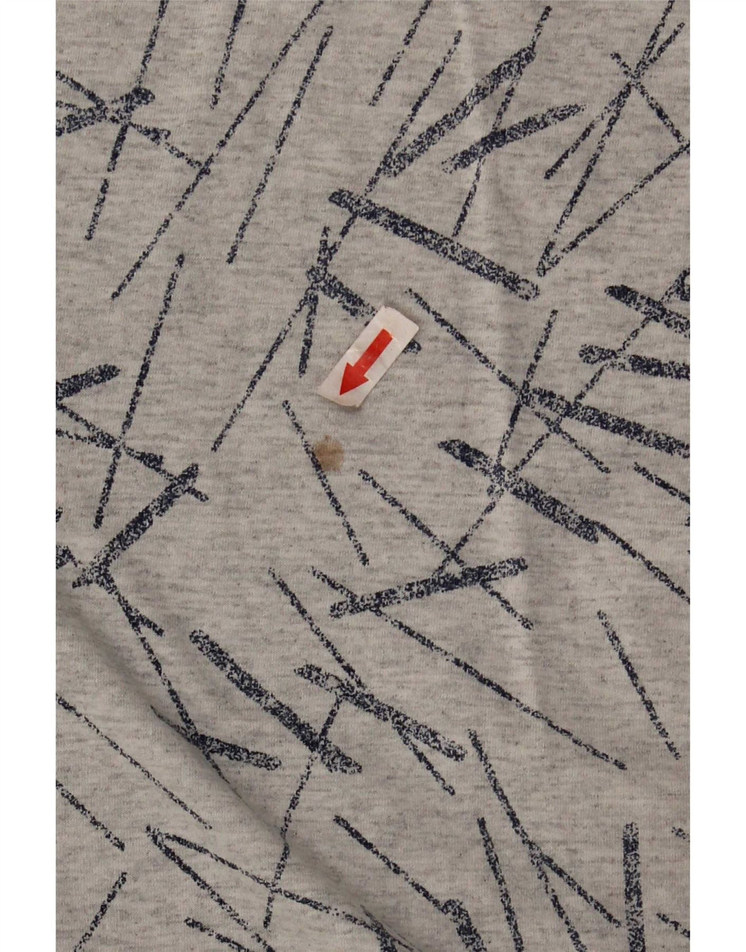 Camiseta Lee para hombre Top Small de algodón a rayas grises