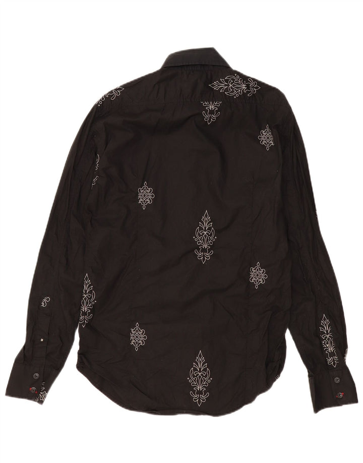 GUESS BY MARCIANO Camisa Hombre Pequeña Algodón Paisley Negro