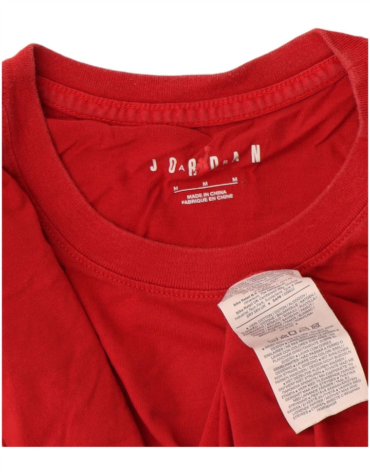 Jordan - Camiseta gráfica para hombre, parte superior de algodón rojo mediano