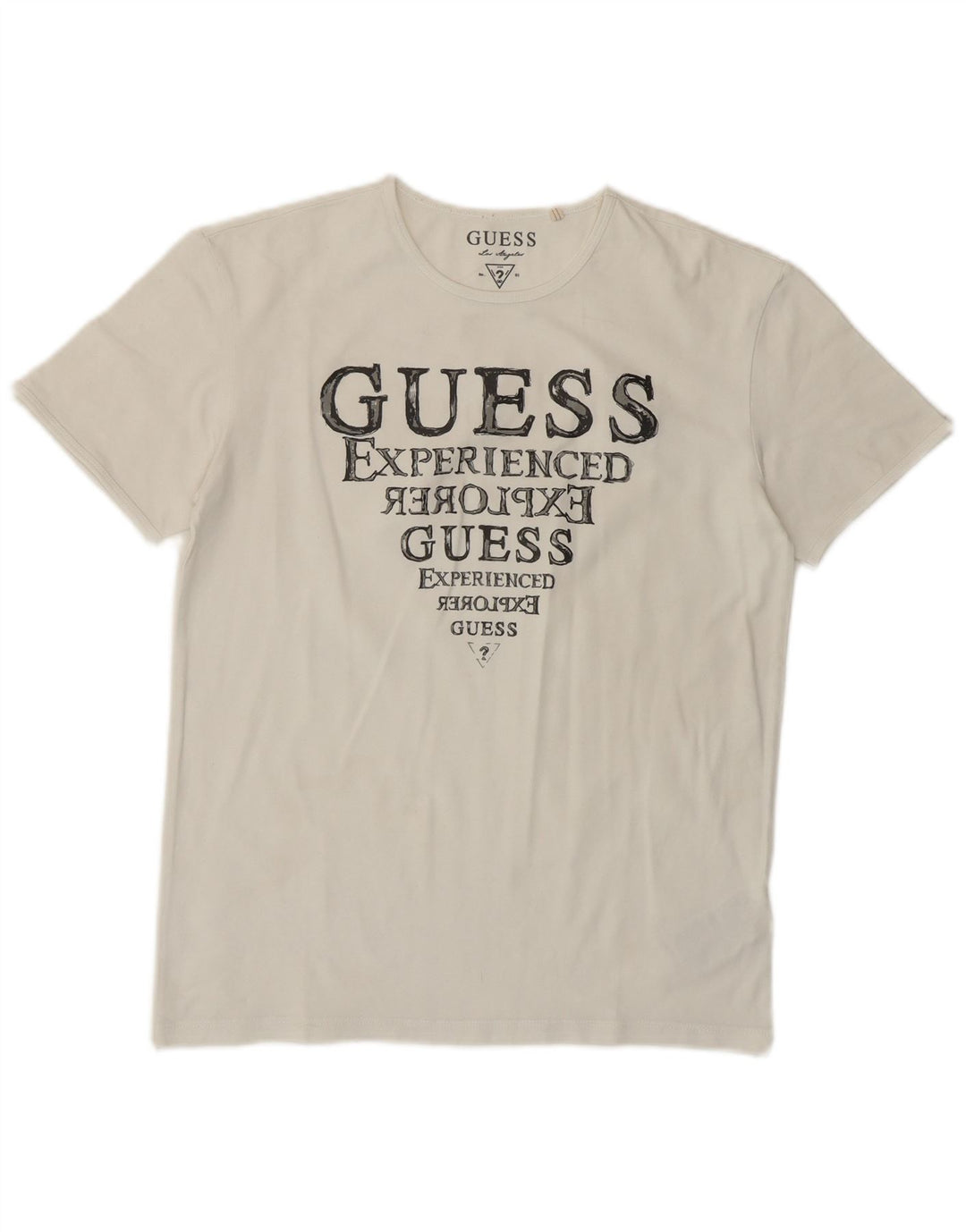 Guess Camiseta gráfica para mujer Top EU 38 Medium White Cotton Classic
