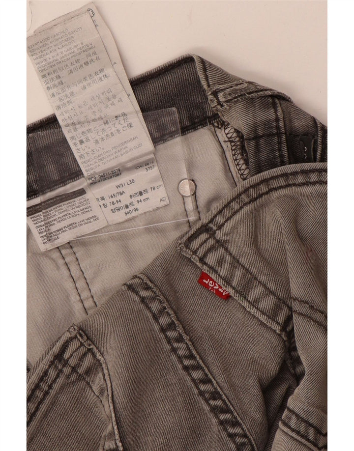 Levi's Hombre 511 Slim Jeans W31 L30 Algodón Gris