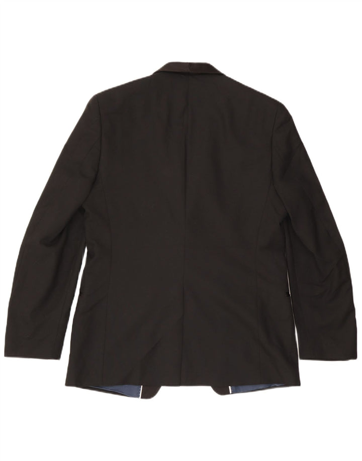 MARKS & SPENCER Chaqueta tipo blazer con 1 botón para hombre EU 50 Grande Poliéster negro