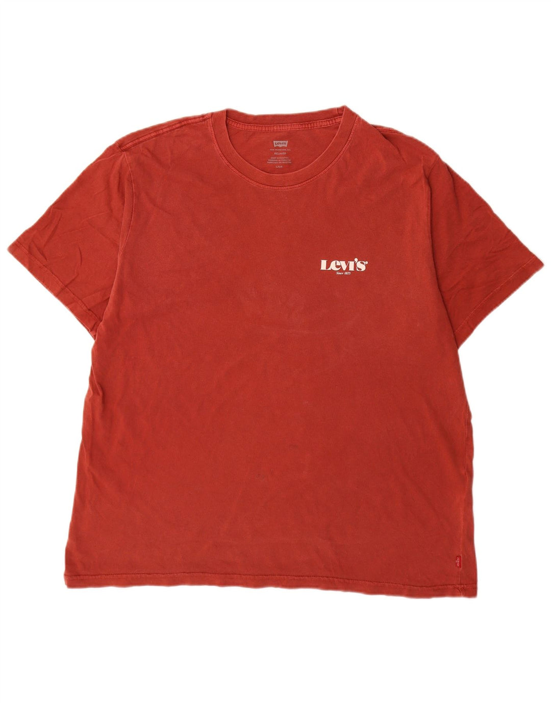 Levi's Camiseta holgada para hombre Top grande de algodón rojo