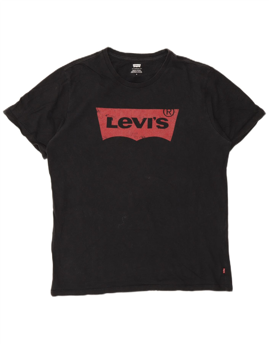 Levi's Camiseta gráfica para hombre Top Medium Black Cotton