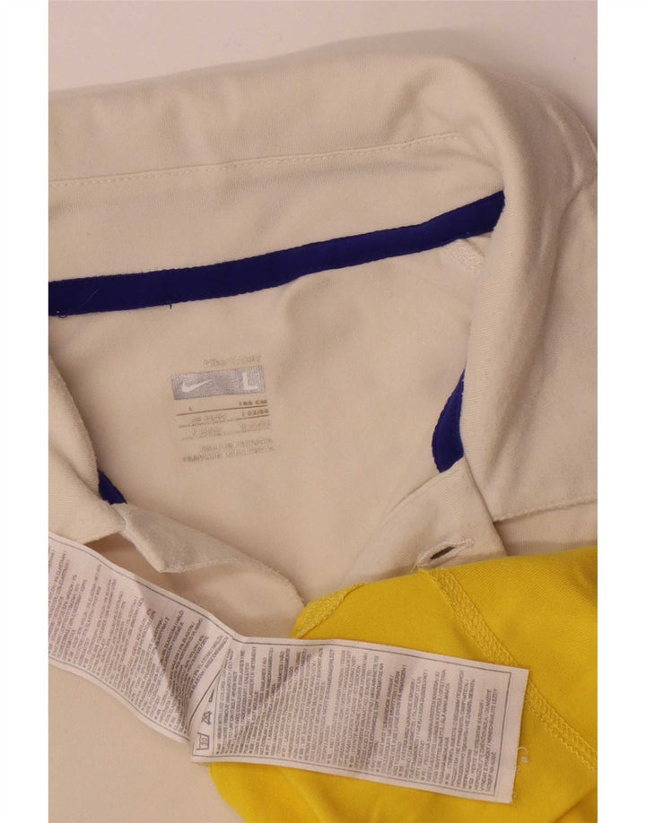 Polo Nike De nailon color block amarillo grande para hombre