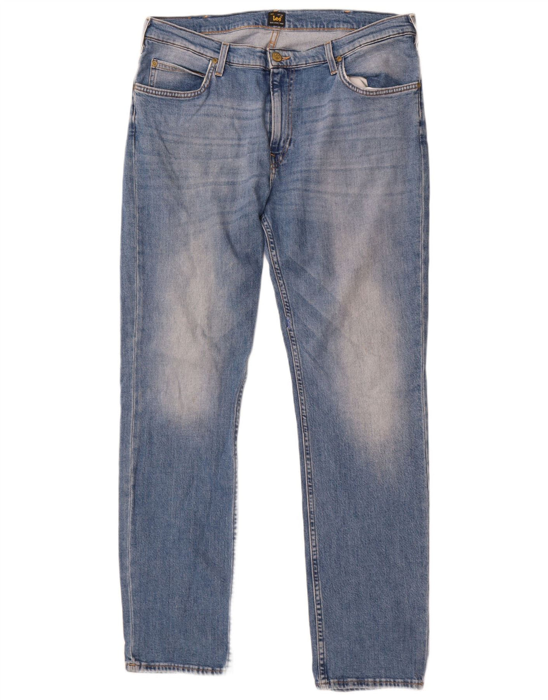 Lee Vaqueros Rectos Rider Para Hombre W36 L32 Algodón Azul