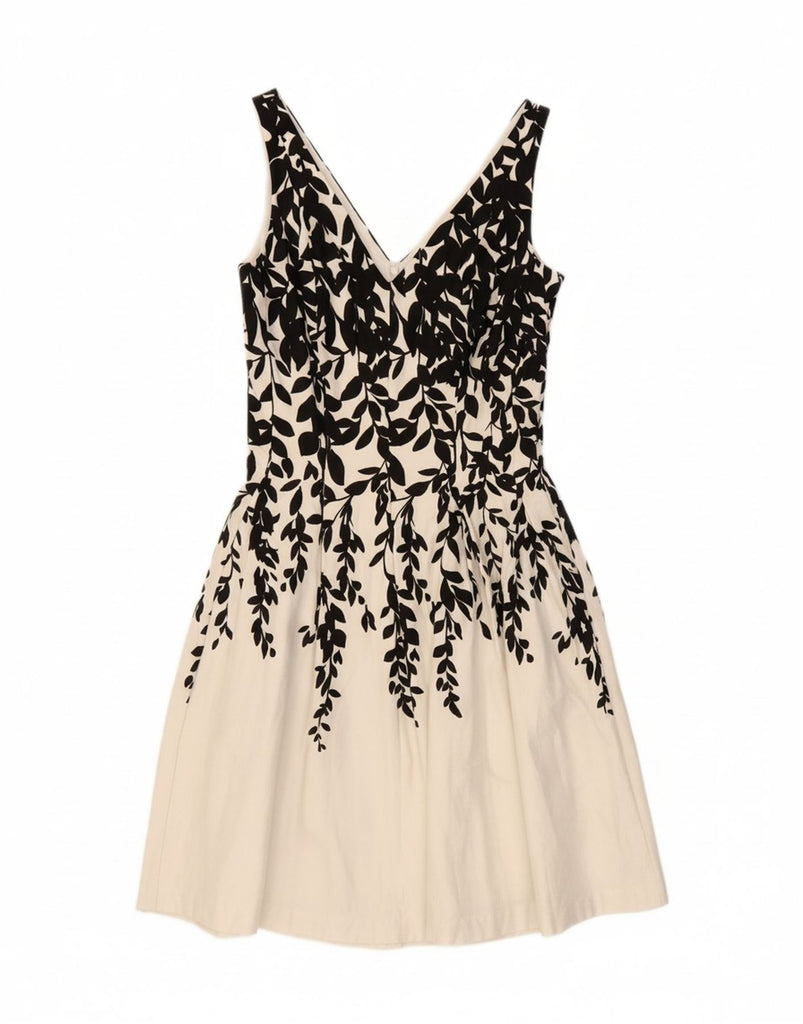 RALPH LAUREN Womens Sleeveless A-Line Dress US 4 Small Black Floral Cotton Vintage Ralph Lauren and Second-Hand Ralph Lauren from Messina Hembry 