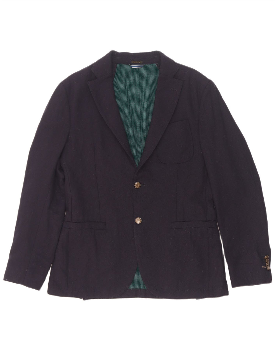 Massimo Dutti Chaqueta Blazer De 2 Botones Para Hombre EU 48 Mediana Lana Azul Marino