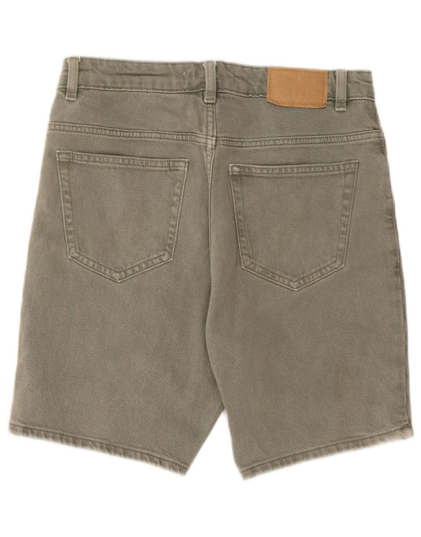 Zara Pantalones cortos de mezclilla para hombre EU 38 Small W30 Algodón caqui
