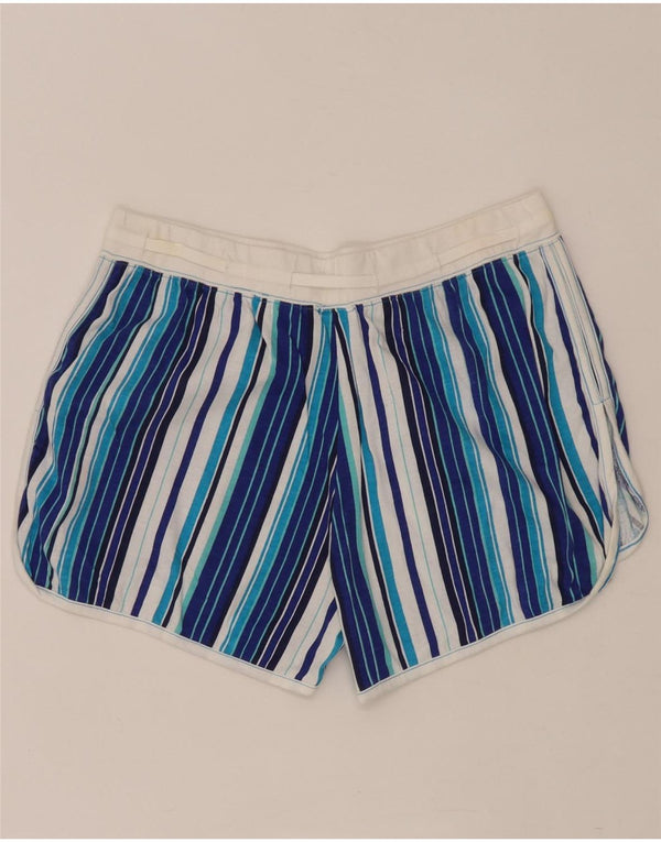 Kappa Pantalones cortos deportivos gráficos para mujer UK 44 Algodón a rayas azules grandes