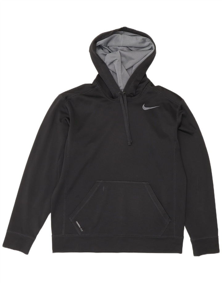 Nike Hombre Therma-Fit Sudadera con capucha Jersey Mediano Negro Poliéster