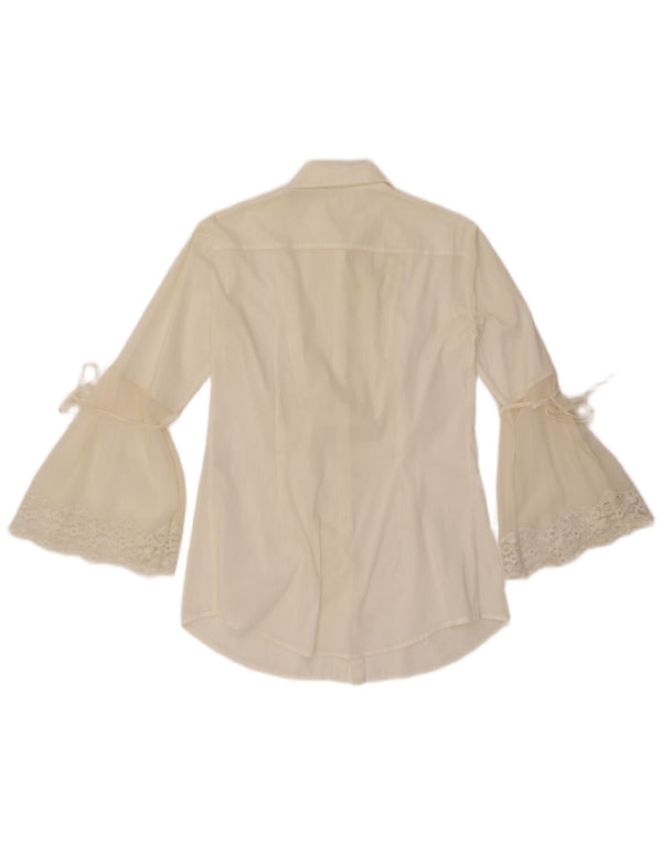 Blusa camisera para mujer Scervino Street IT 44 Medium White Floral