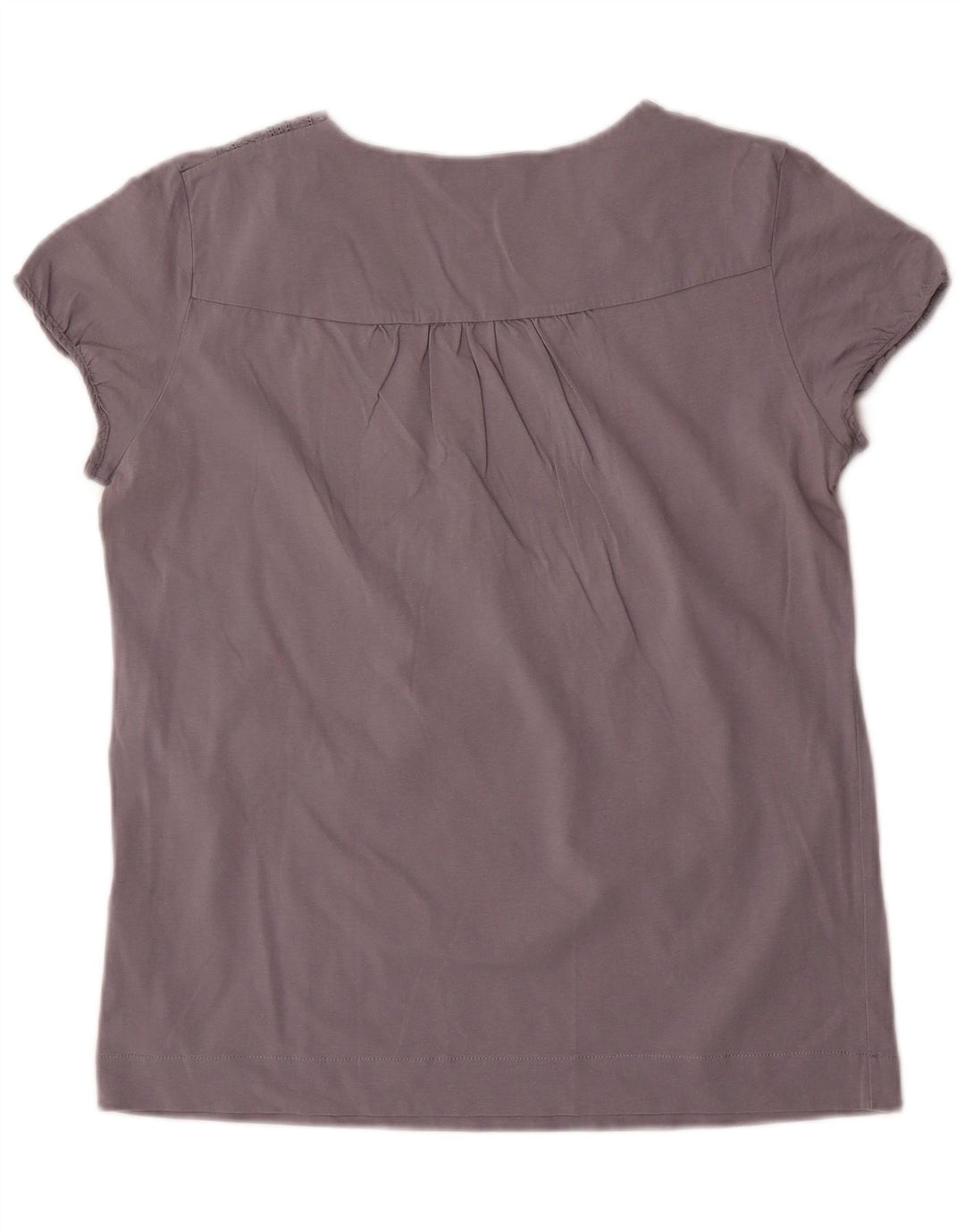 MASSIMO DUTTI Blusa Mujer Top UK 44 Grande Gris Algodón