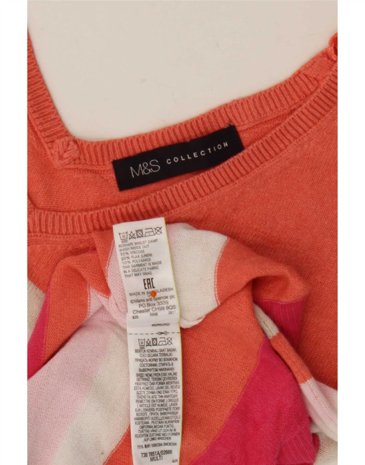 Marks & Spencer Suéter con Cuello en V para Mujer UK 40 Mediano Multicolor