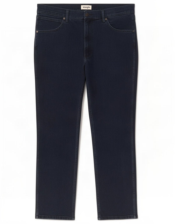 Wrangler Vaqueros rectos Greensboro para hombre W40 L32 Algodón azul marino