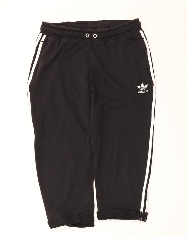 Adidas Mens Capri Chándal Pantalones Grande Negro Algodón