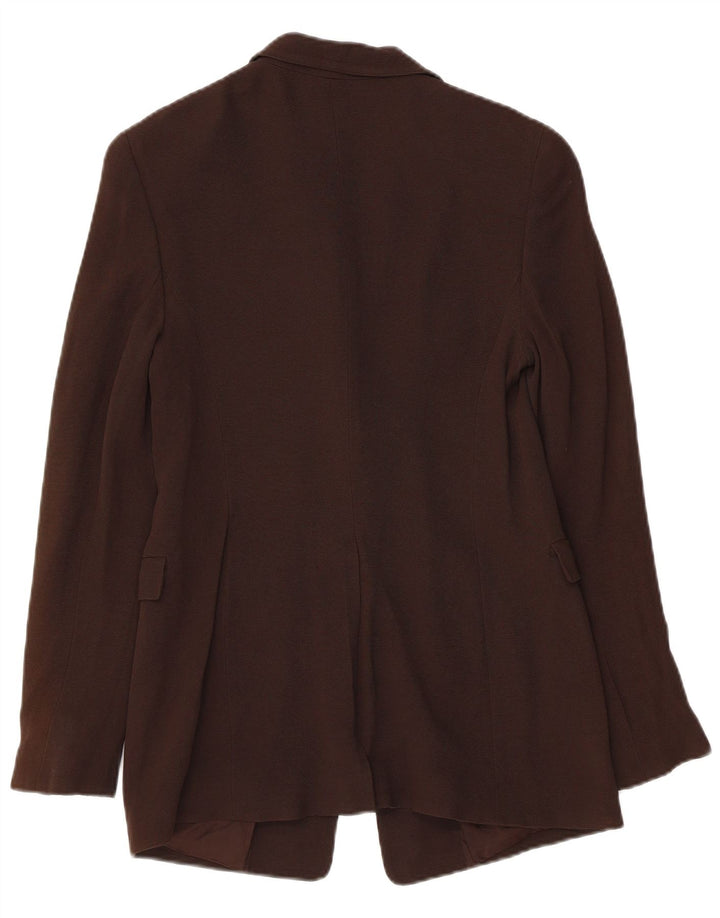 Episodio Chaqueta tipo blazer con 1 botón para mujer UK 8 Small Viscosa marrón