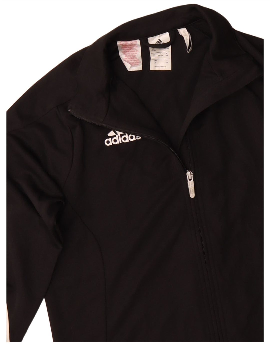 Adidas Chicos Climalite Chándal Top Chaqueta 13-14 Años Negro Poliéster