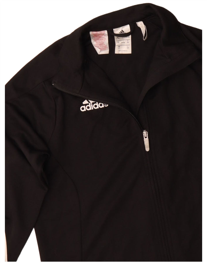 Adidas Chicos Climalite Chándal Top Chaqueta 13-14 Años Negro Poliéster