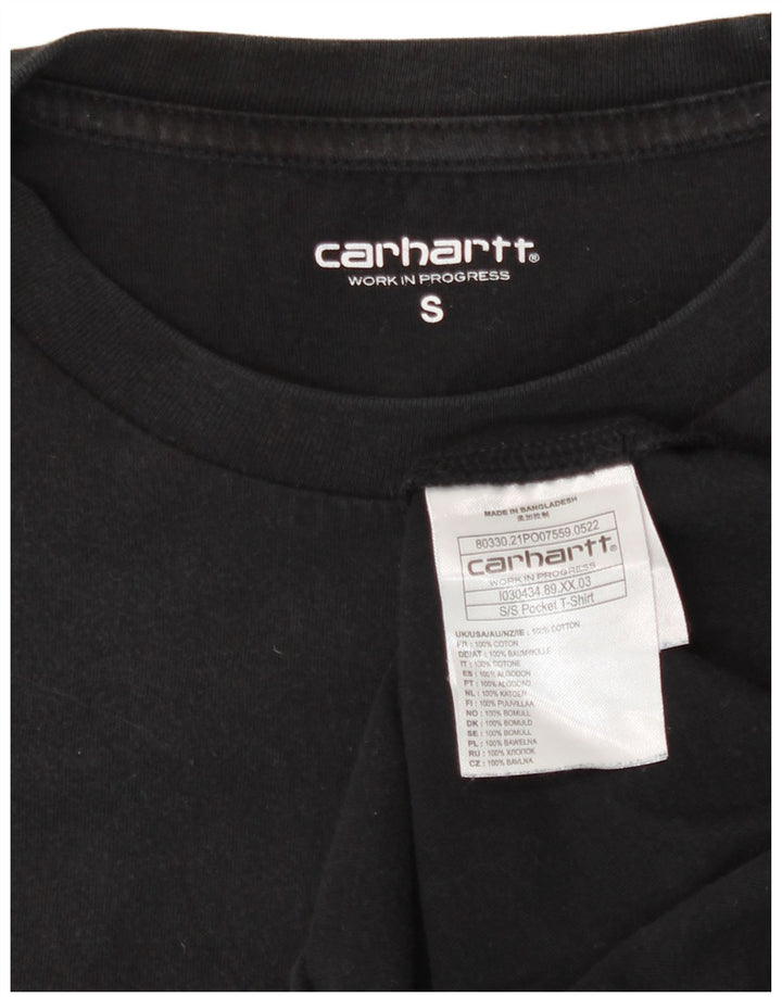 Carhartt Hombre Camiseta Top Small Algodón Negro