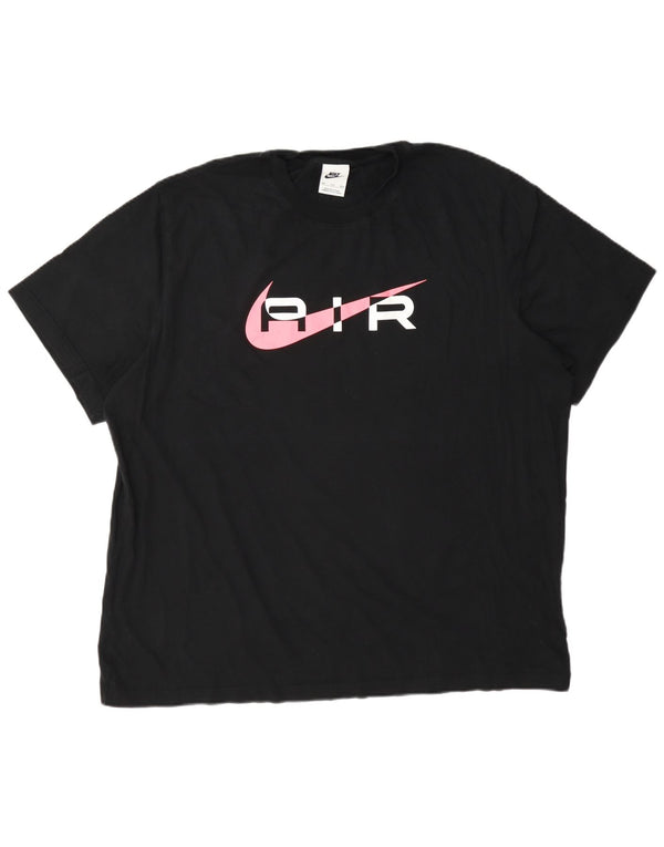 Nike Camiseta gráfica para hombre Top 2XL Algodón negro