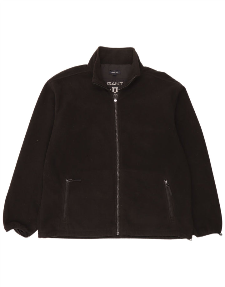 Gant - Chaqueta polar con forro para hombre, talla 40, poliéster negro grande