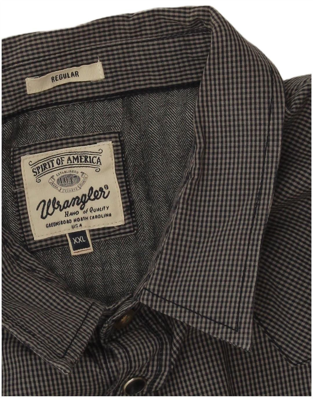 Wrangler Camisa Western de ajuste regular para hombre, talla 2XL, algodón a cuadros azul marino