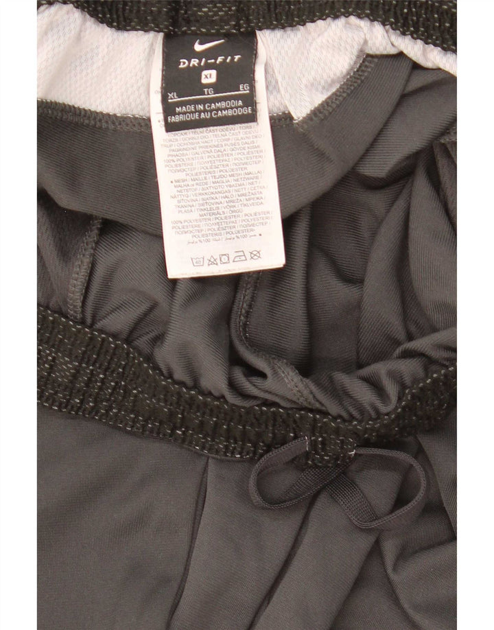 Nike Hombre Dri Fit Pantalones De Chándal XL Gris Colorblock Poliéster