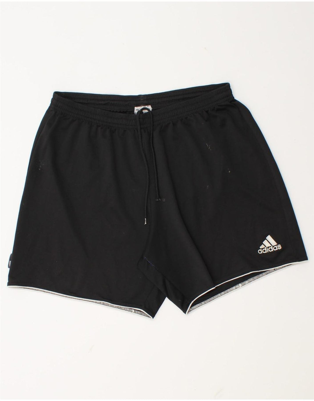 Adidas - Pantalones cortos deportivos para hombre, talla grande, poliéster negro