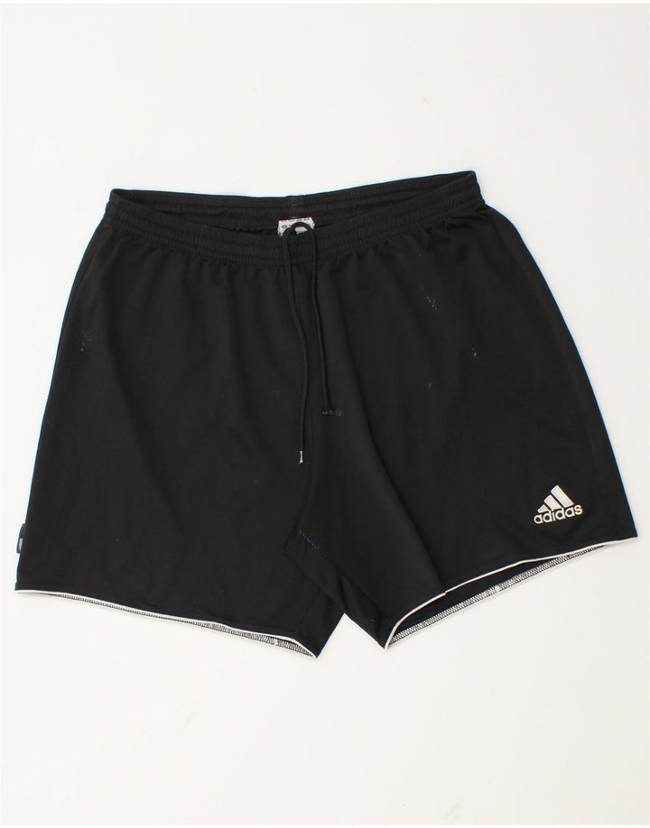 Adidas - Pantalones cortos deportivos para hombre, talla grande, poliéster negro
