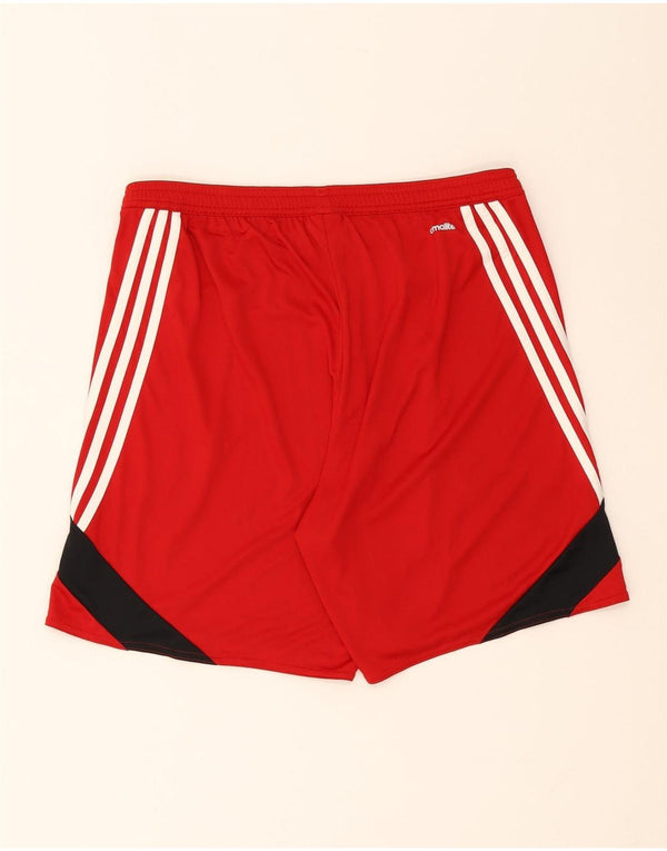 Adidas Mens Climalite Sport Shorts Grande Rojo Colorblock Poliéster