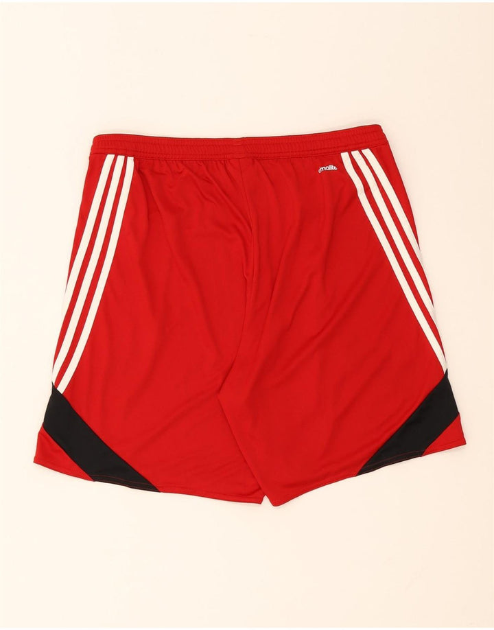 Adidas Mens Climalite Sport Shorts Grande Rojo Colorblock Poliéster