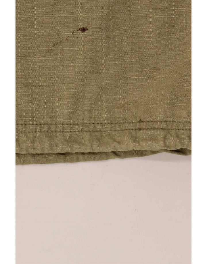 Weird Fish Chaqueta Bomber con Capucha para Hombre UK 40 Large Khaki Cotton