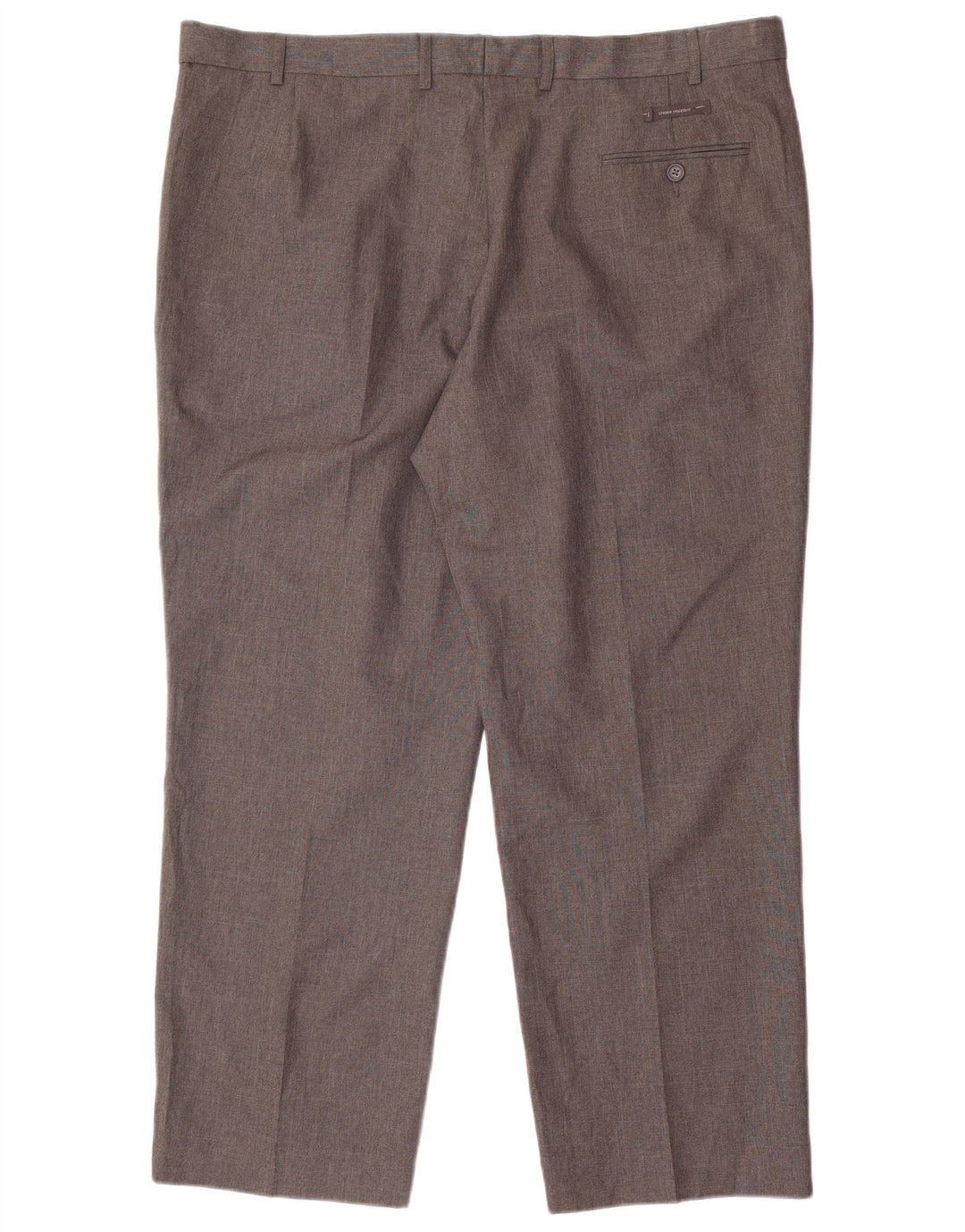Marks & Spencer Pantalón de traje de corte regular para hombre W42 L29 Poliéster gris