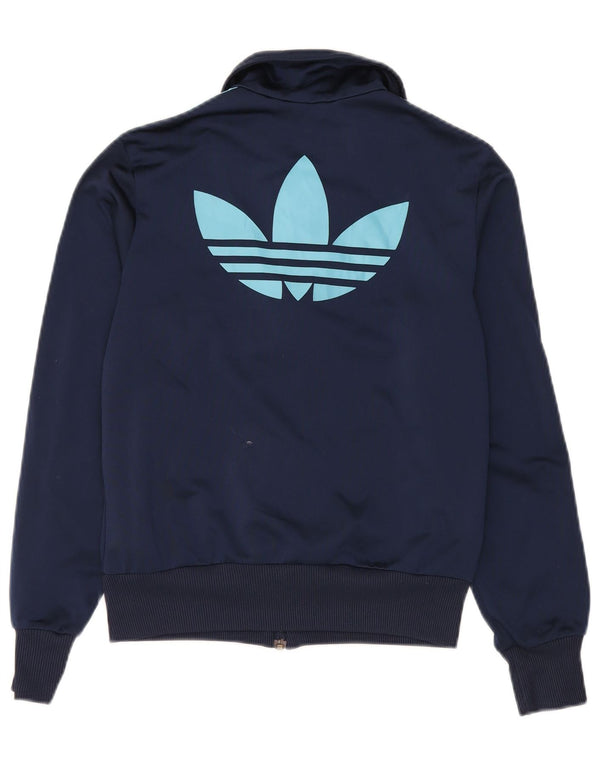 Adidas Chaqueta superior de chándal gráfico para mujer EU 38 Mediano Azul marino Poliéster