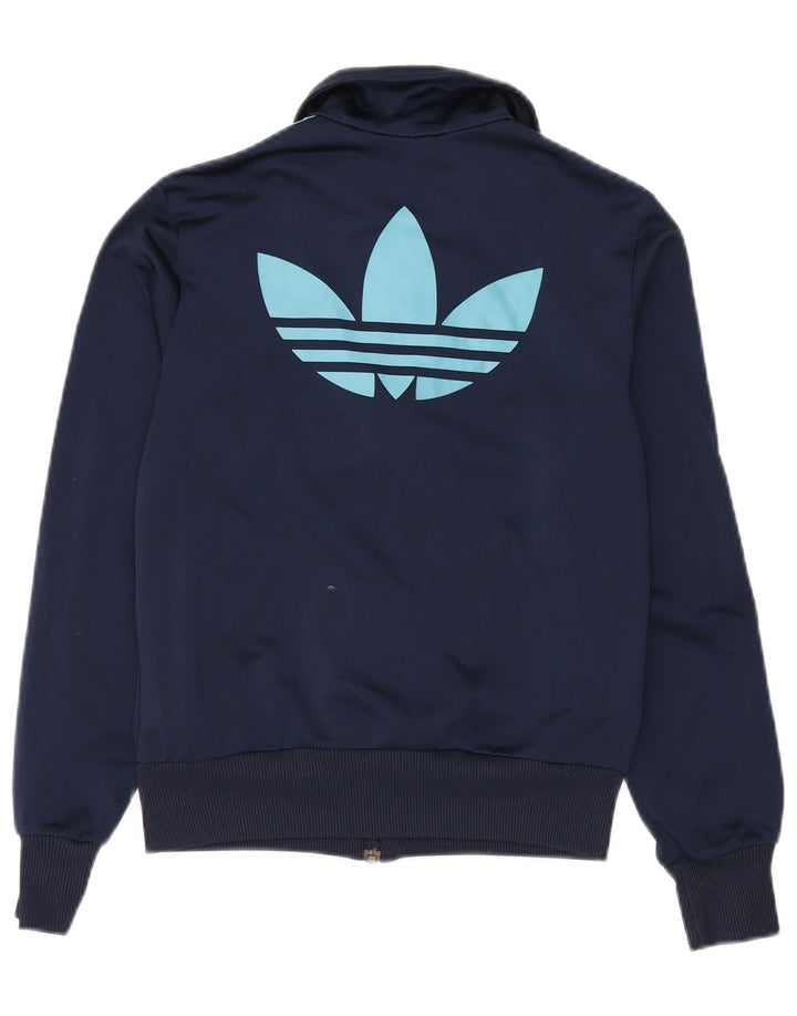 Adidas Chaqueta superior de chándal gráfico para mujer EU 38 Mediano Azul marino Poliéster